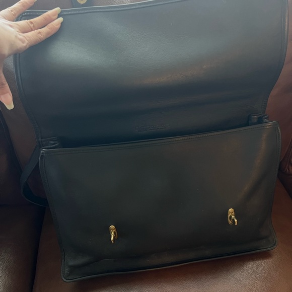 Jack Georges Classic Black Leather Briefcase - Picture 13 of 16